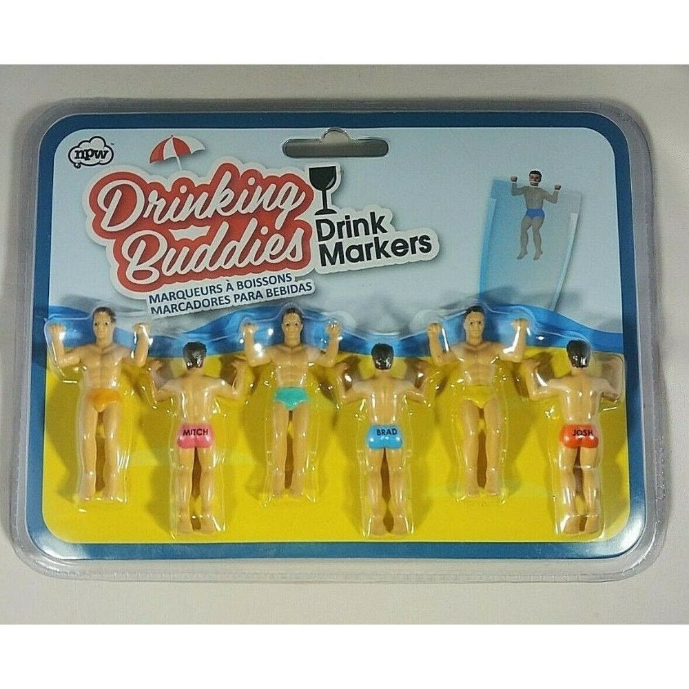 Drinking Buddies Drink Markers For Cocktails Summer Fun Pool Parties Happy Hour